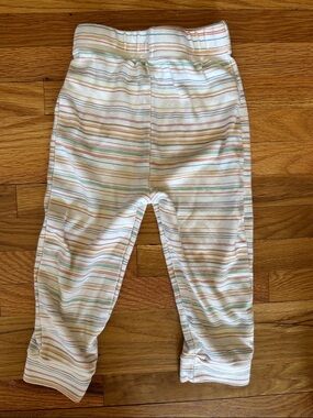 Goumi Boardwalk Stripe Baby Leggings - White/Multicolor 12-18M